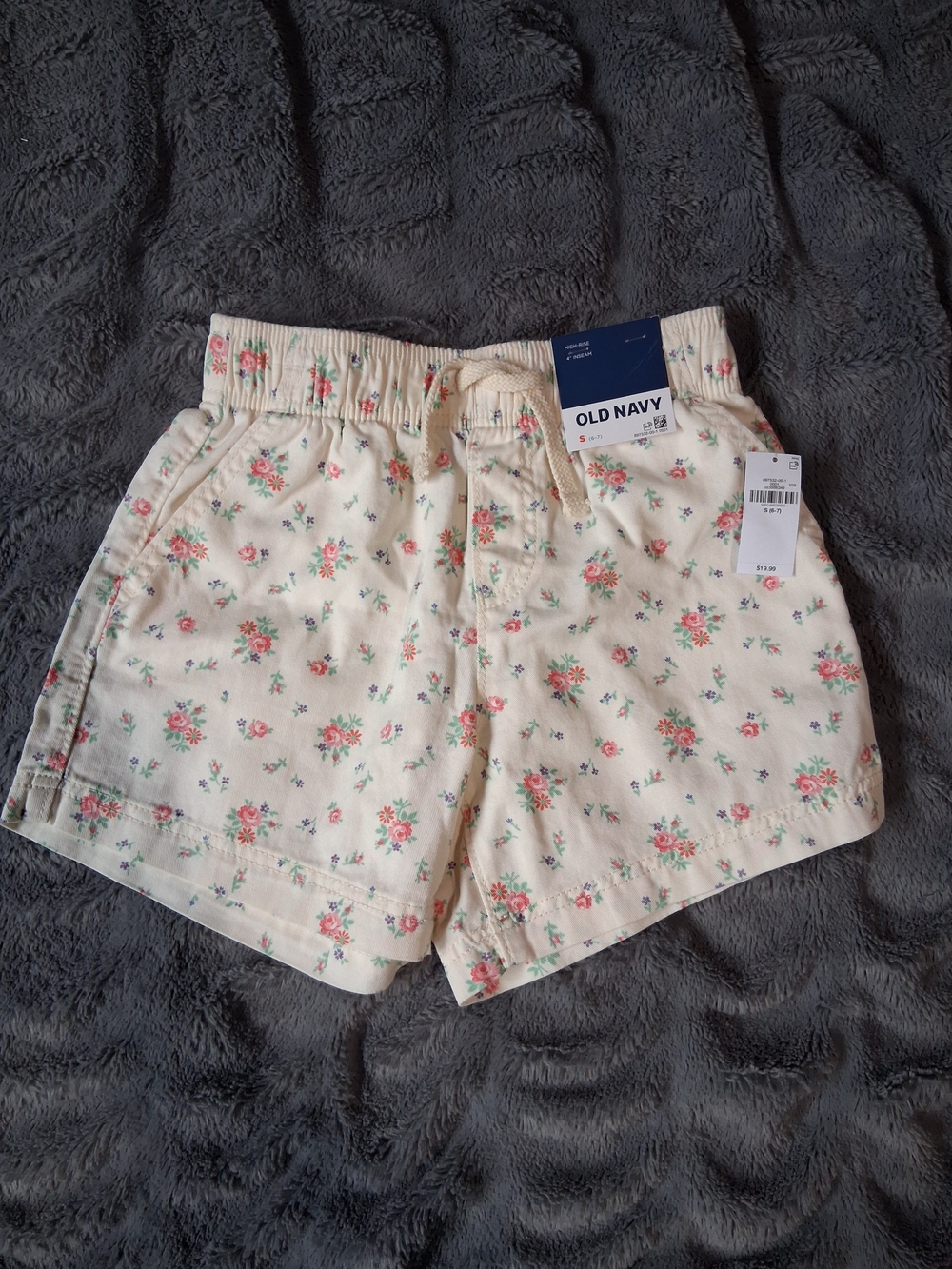 Old Navy Cream Floral Girls' Shorts S